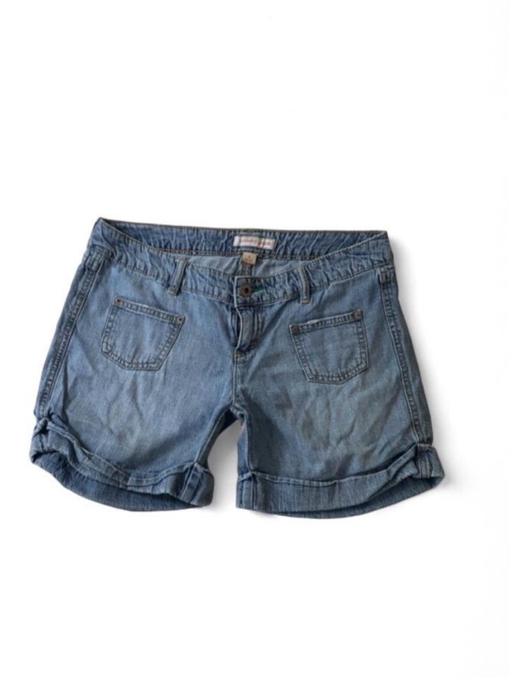 Vintage Tommy Light Blue Denim Roll-Hem Women's Shorts